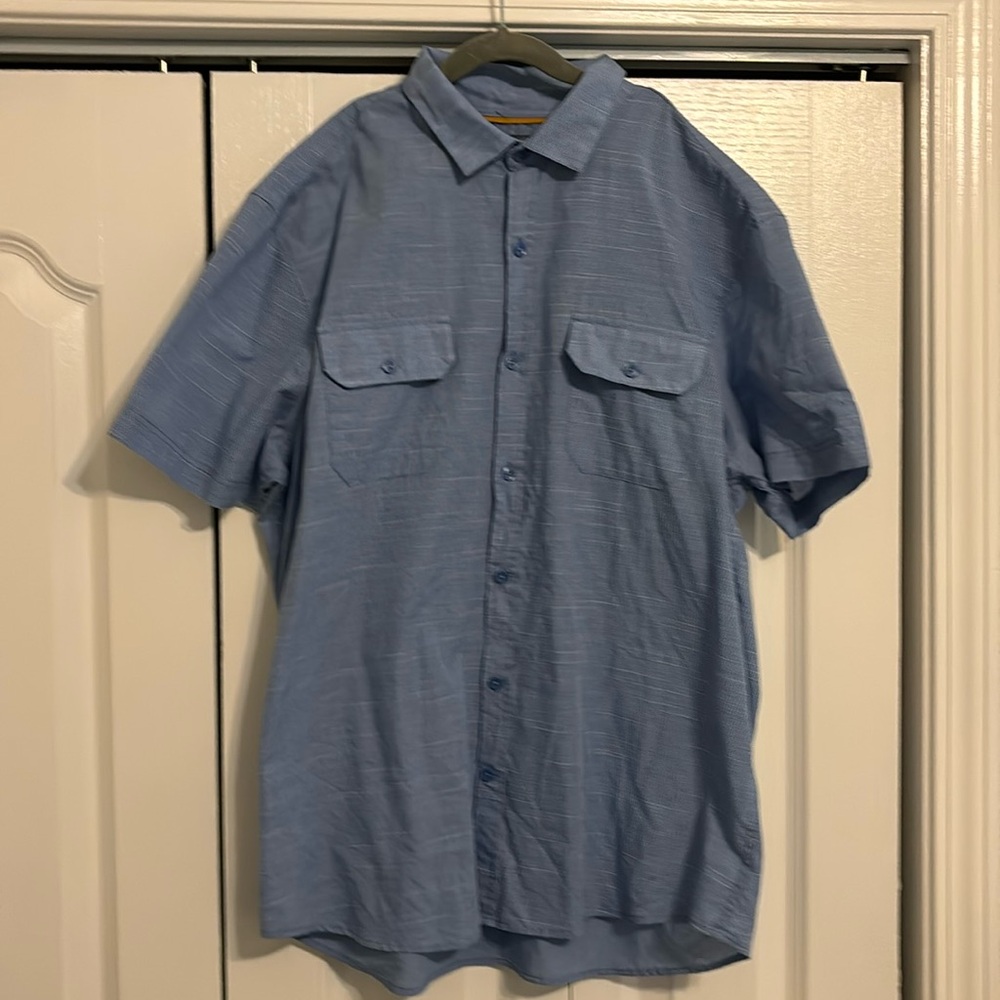 Men’s Essex Crossing Blue Button Down Double Pocket Shirt